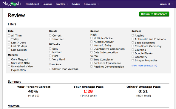 Magoosh GRE : 물량공세